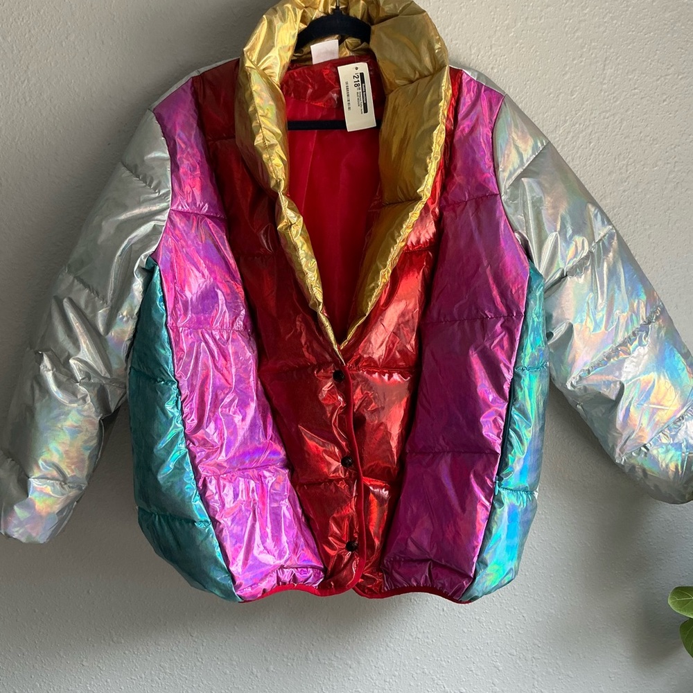 Queen of Sparkles Multicolor Puffer Jacket